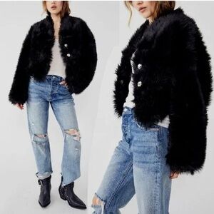 Free People All Night Fur Jacket